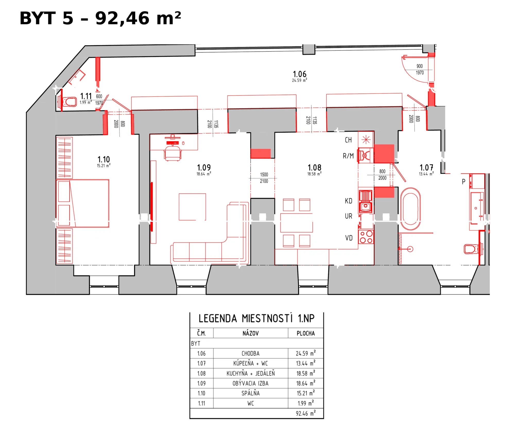 Radničné námestie 10 – 3 izbový byt 92 m² – fotka 13
